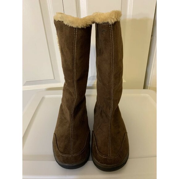 Itasca Blitzen Womens sz 9 Brown Suede Winter Warm Fur Lined Mid Calf Boots‎ - Picture 3 of 9